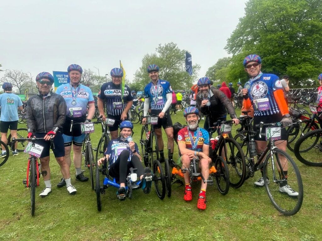 Photo of a group of cyclists for Ride Ataxia